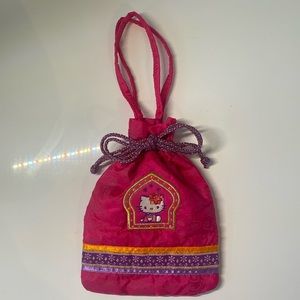 Hello Kitty Vintage Vibrant Pink Satin Mini Satchel